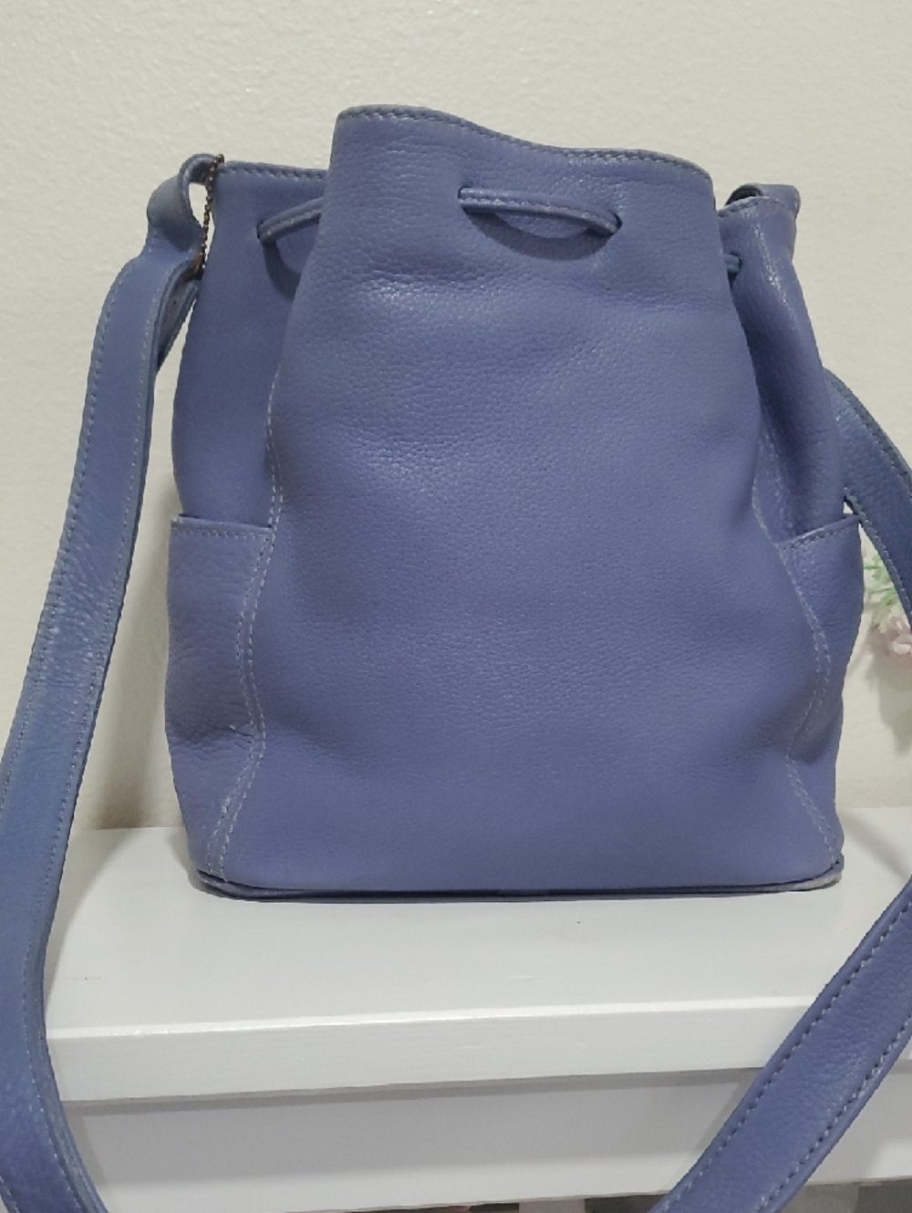 VINTAGE Coach Sonoma Drawstring Leather Shoulder/Crossbody Bucket Bag💙 - Picture 2 of 12